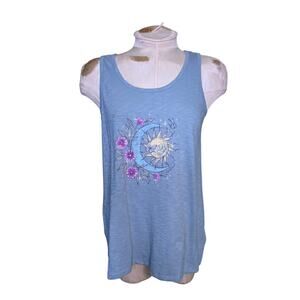 Life‎ Is Good Womens Textured Sun Moon Floral Green Size S NWT